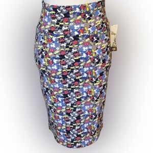 NWT Disney Classic Mickey Mouse Blue and Grey Knee-Length Pencil Skirt
